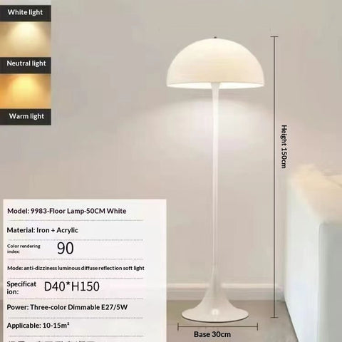 French-style Cream-colored Decorative Floor Lamp