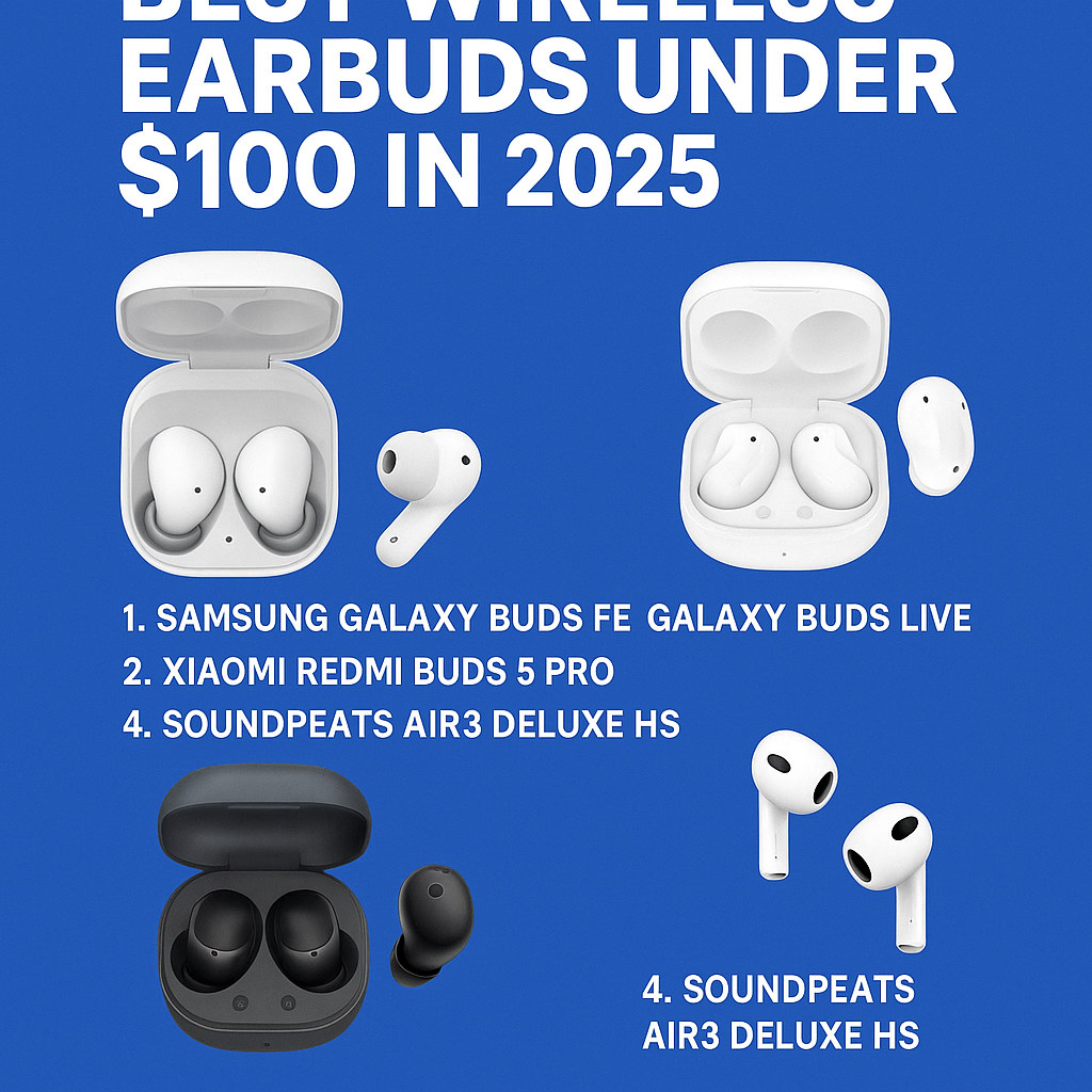 Best Wireless Earbuds Under $100 in 2025 – Expert Picks for Students, Travelers, and Budget Audiophiles