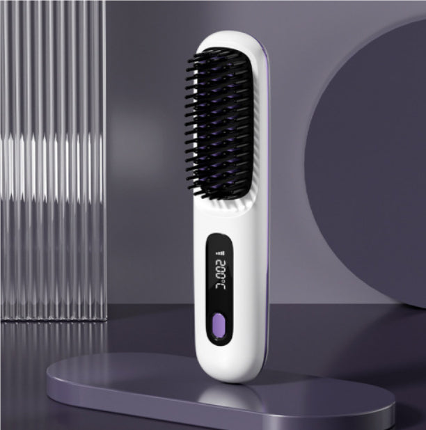Straight Hair Comb Wireless Hair Straightener Brush Hair Fast