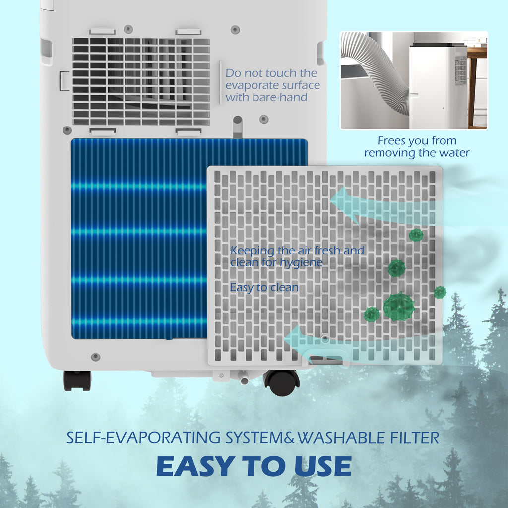 10,000 BTU Portable Air Conditioner with Auto-Drain Dehumidifier
