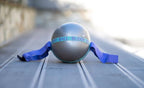 Mini Pilates Stability Ball 9-Inch — Inflatable Core Toning & Balance Ball, Silver/Gray