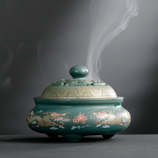 Elegant Ceramic Incense Burner with Unique Backward Design