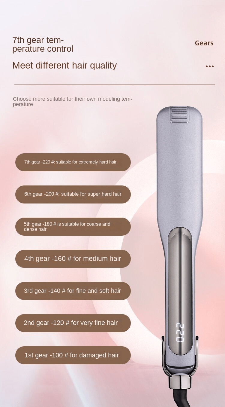Ceramic Hair Straightener With Smart LCD Display