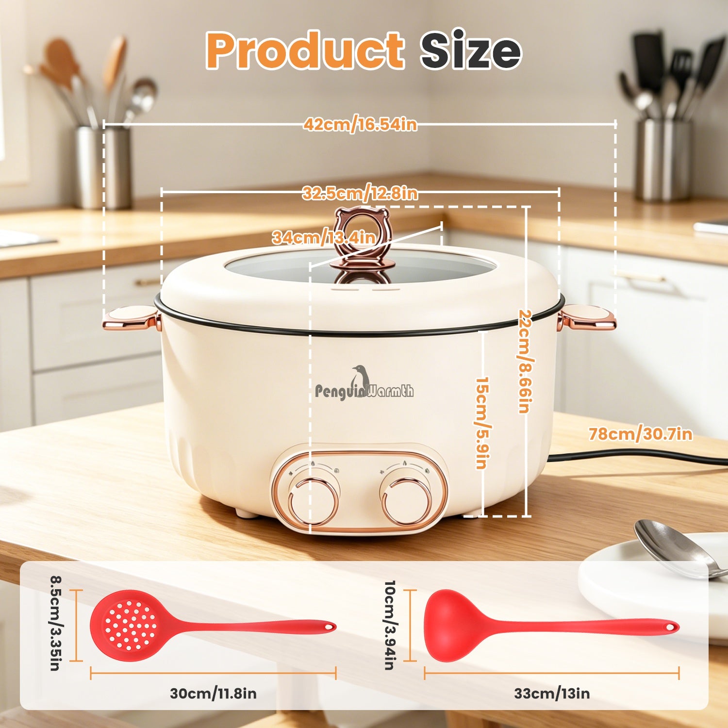 6L 1.59Gal Electric Hot Pot With Divider And Lid