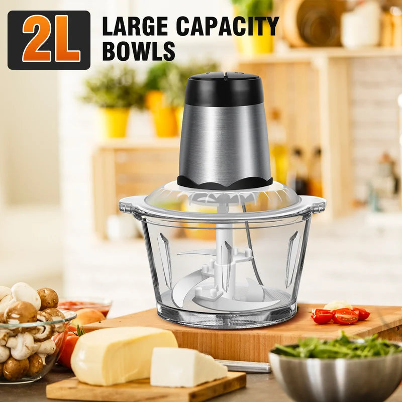 Meat Grinder 300W Electric Blender Mixer with 2L Glass Bowl