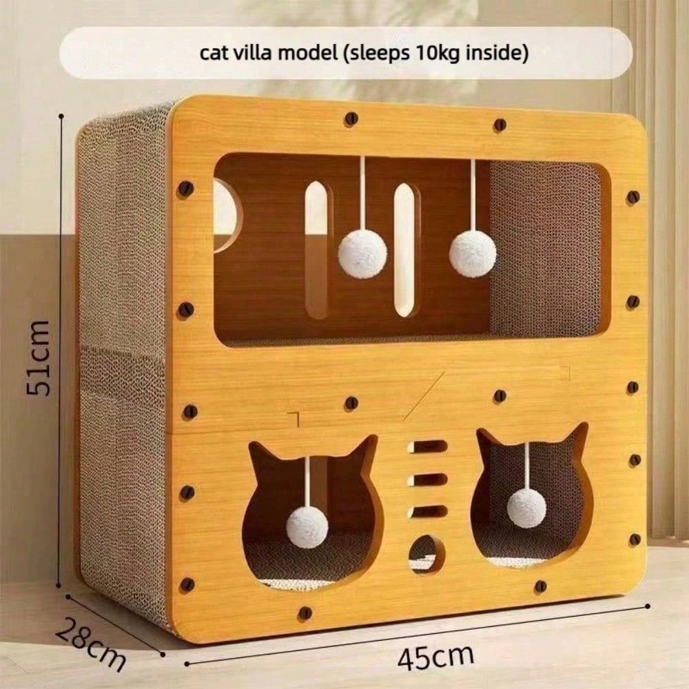 2 Styles Double Layer Cat Scratcher House