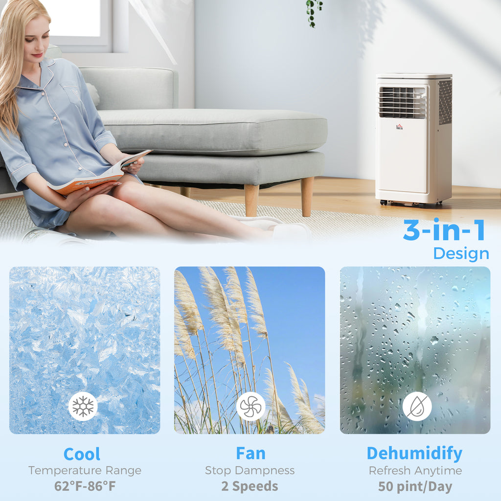 8,000 BTU Portable Air Conditioner for Apartments