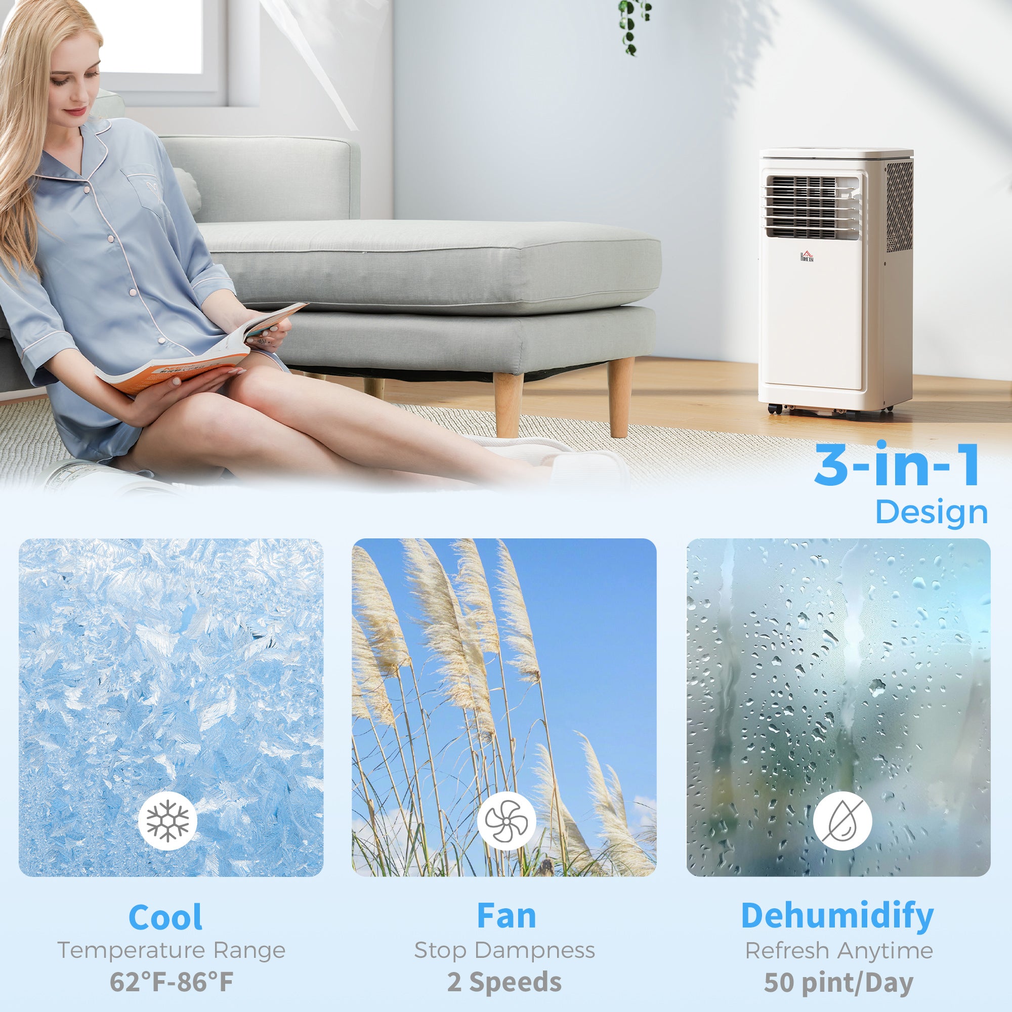 8,000 BTU Portable Air Conditioner for Apartments
