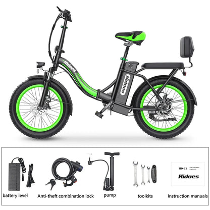 2025 Mini Folding Electric Bike – Hidoes C1 | 750W, 48V, 20” City E-Bike