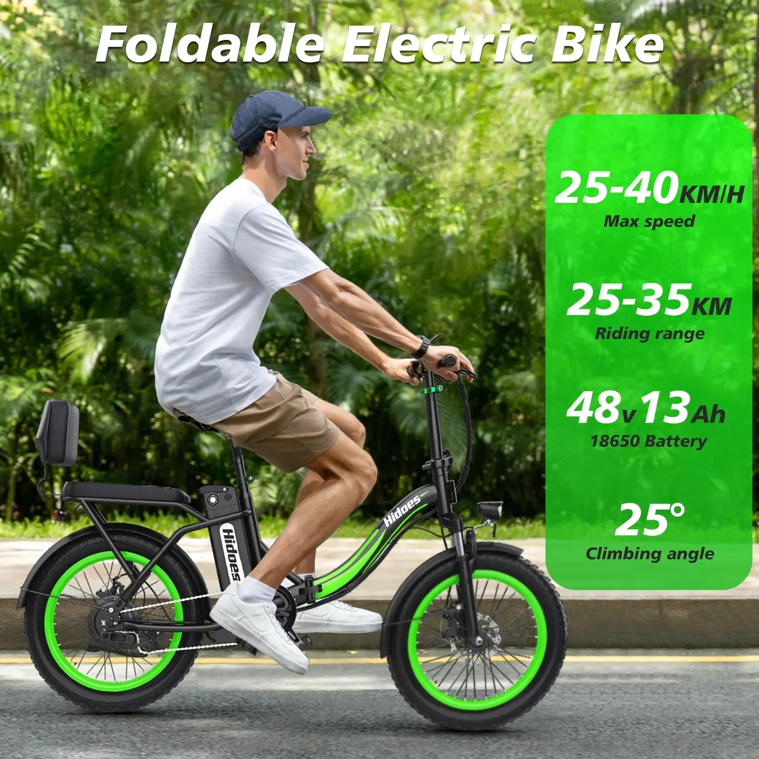 2025 Mini Folding Electric Bike – Hidoes C1 | 750W, 48V, 20” City E-Bike