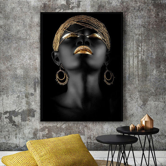 Captivating African Woman Decorative Painting for Bold Home Decor