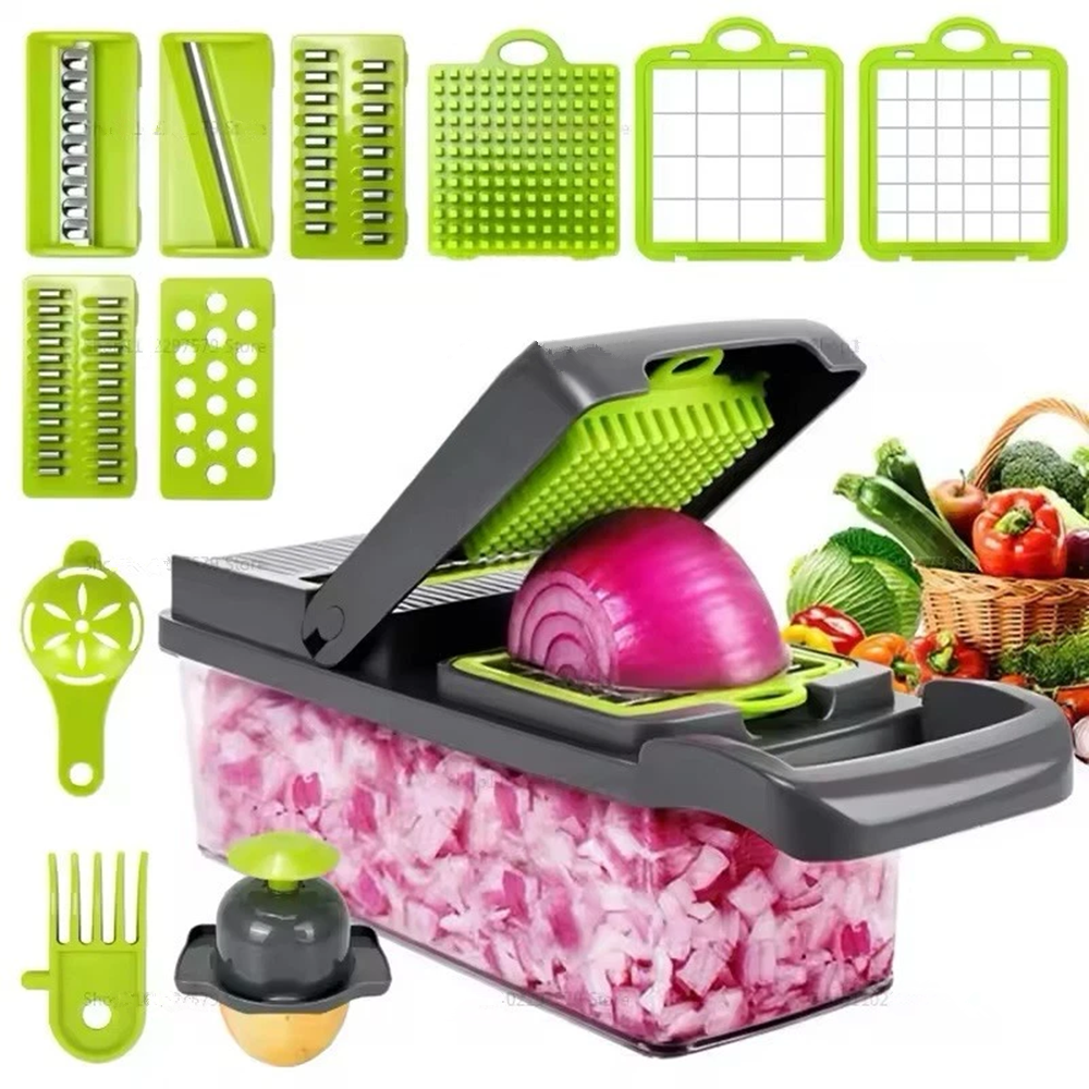 16-in-1 Vegetable Chopper Fruit Salad Mandolin Slicer Food Dicer
