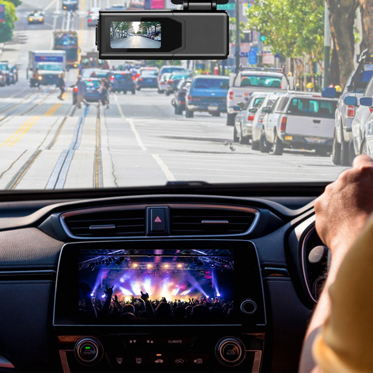 1Pc 2K HD Front Dash Cam For Car