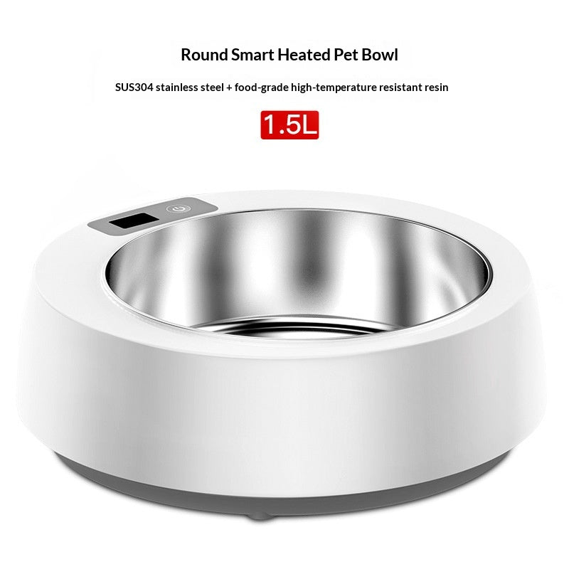 Food-Grade Stainless Steel Smart Heated Pet Bowl
