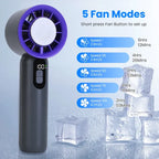 Handheld Turbo Fan with Ice Cooler Tray