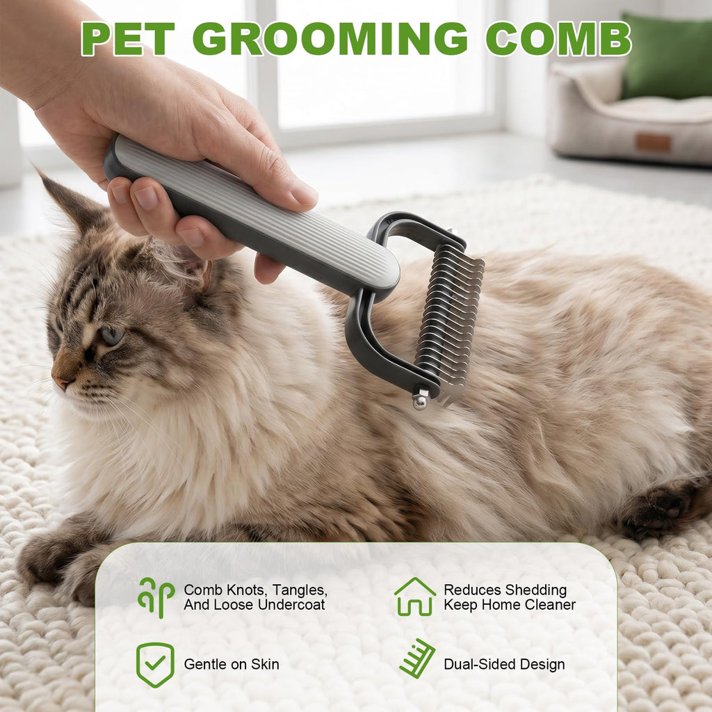 2026 New Double-Sided Dematting Comb For Dogs & Cats