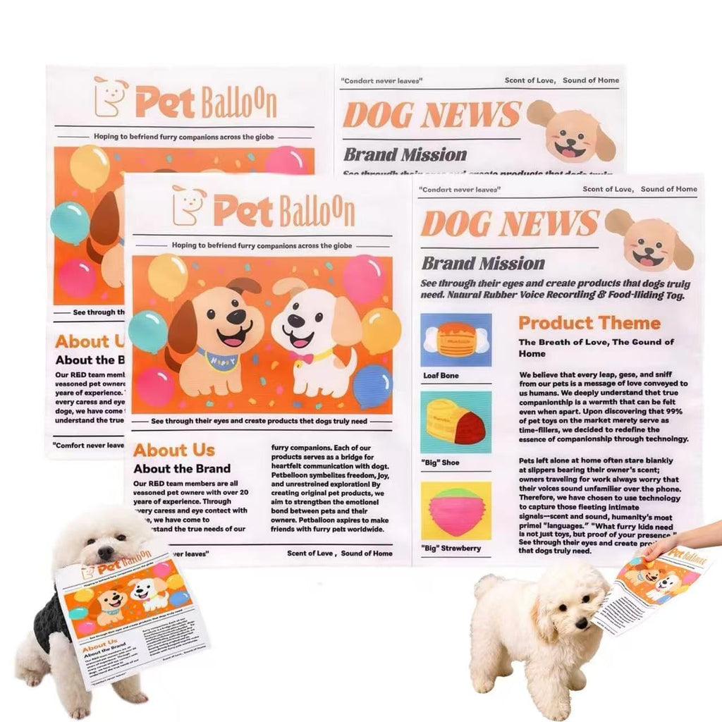 2-Pack Indestructible Newspaper Dog Toy