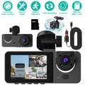 3 Channel Dash Cam Front Inside Rear Vehicle Driving