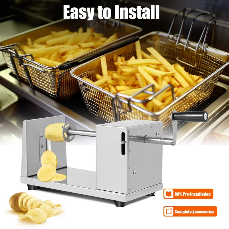 Stainless Steel Twister Potato Slicer Cutter Spiral Cutter Potato