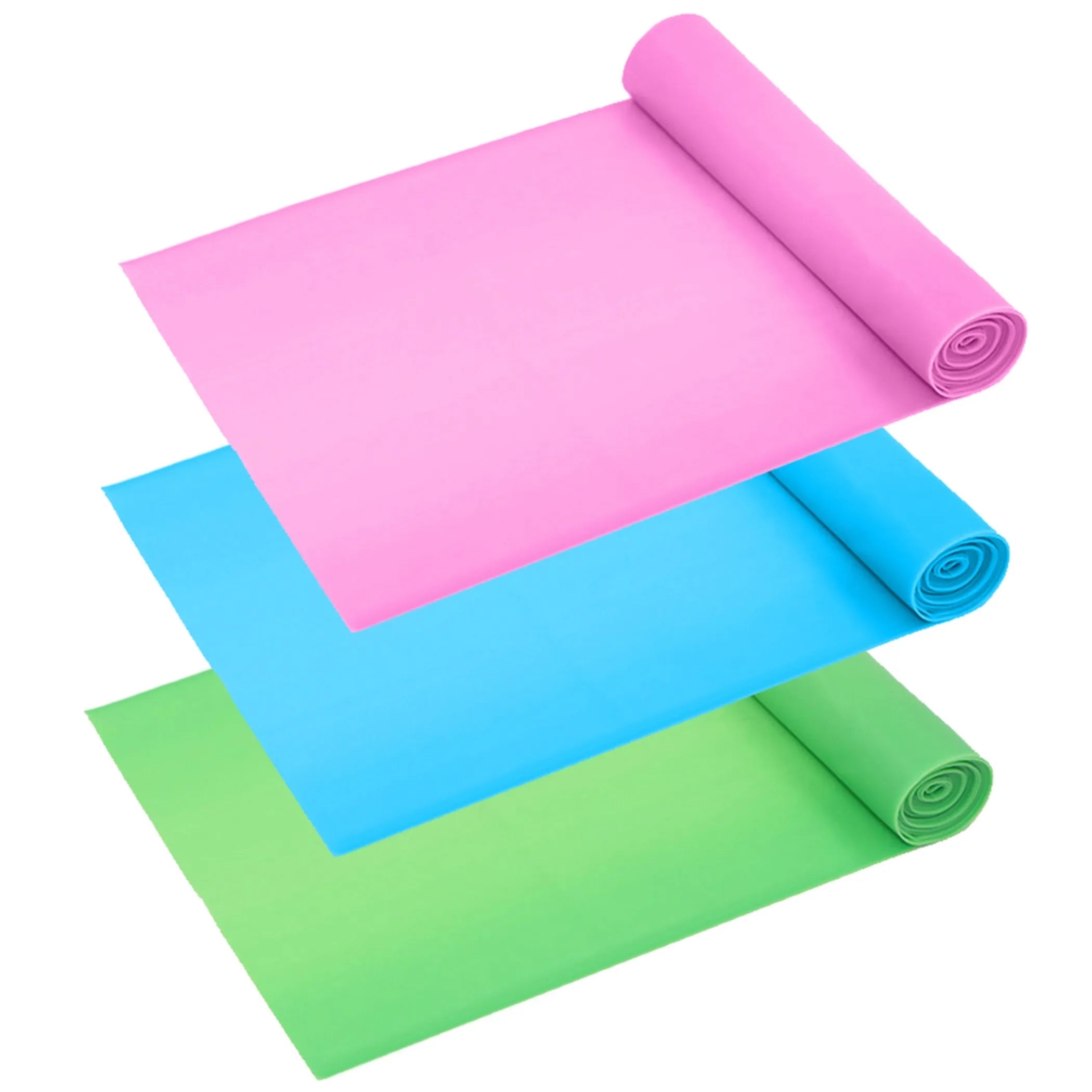 3-Pack Yoga Resistance Bands - TPE Non-Slip Bands for Strength, Recovery & Physical Therapy
