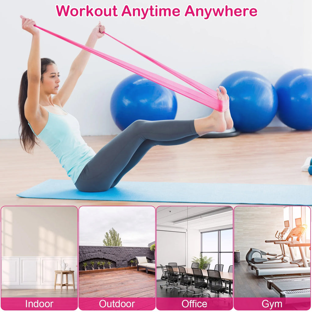 3-Pack Yoga Resistance Bands - TPE Non-Slip Bands for Strength, Recovery & Physical Therapy