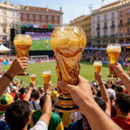 Creative World Cup Football Jules Rimet Trophy Glass Beer Mug