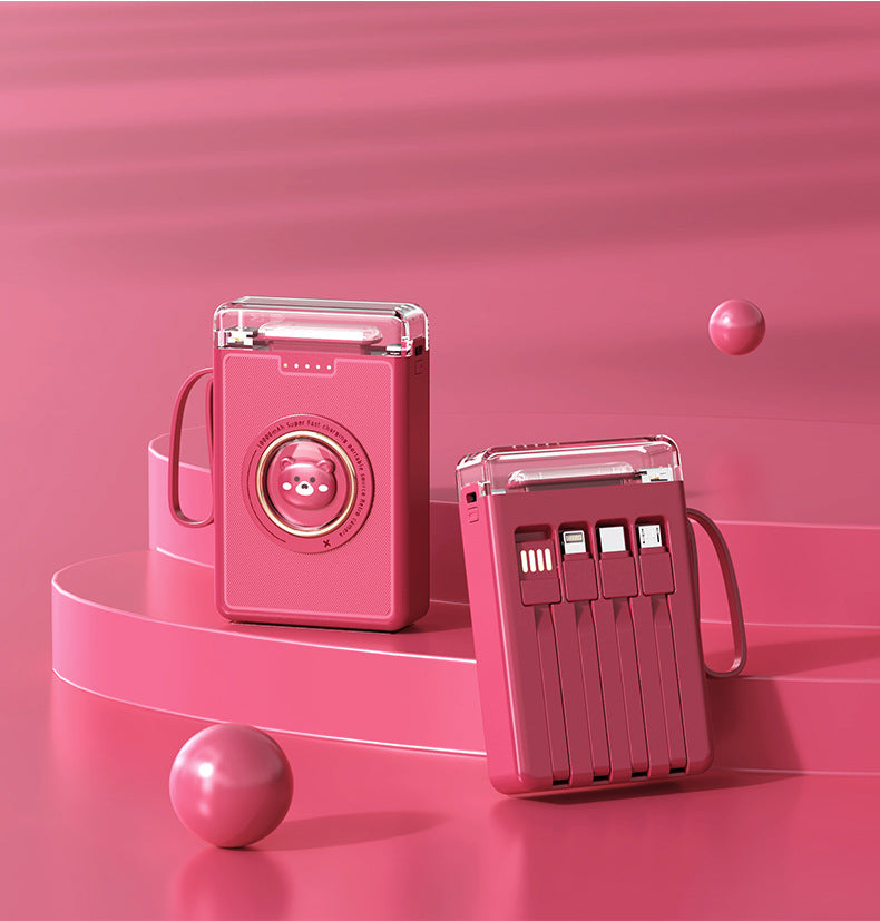 Large Capacity Cartoon Themed Compact And Portable Power Bank