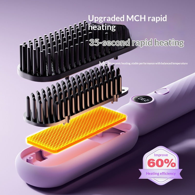 Portable Digital Display Lazy Straightening Comb That Doesnt Damage