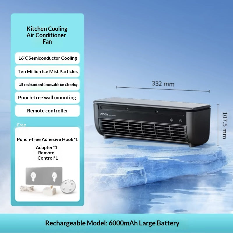 Wall-Mounted Misting Fan with Remote Control