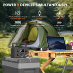 Portable Power Station 500W 512Wh LiFePO4 — 3 AC Outlets, Solar Ready, UPS Function
