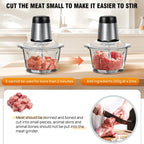Meat Grinder 300W Electric Blender Mixer with 2L Glass Bowl