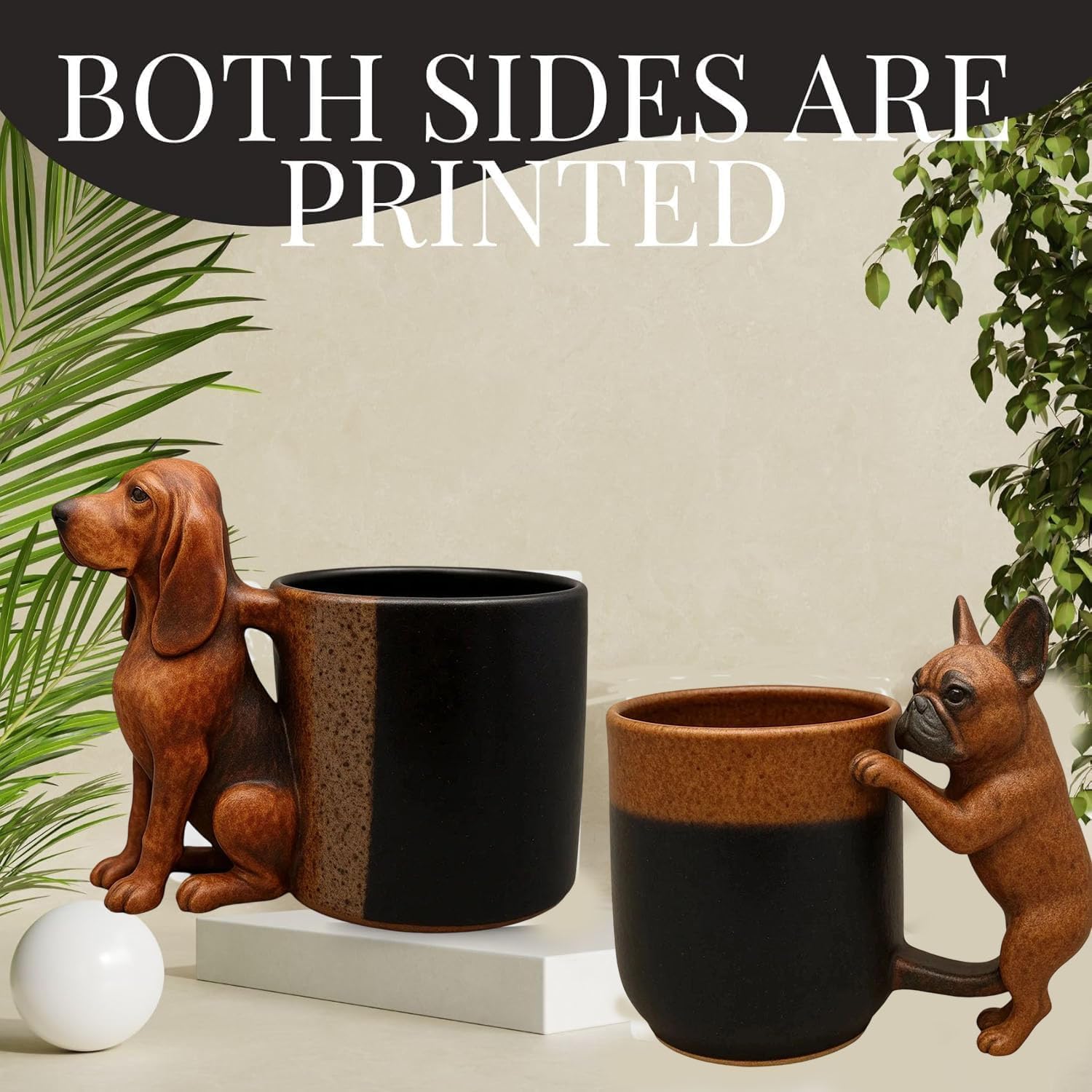 3D Dachshund Mug — Handmade Ceramic, 11oz, Unique Dog Lover Coffee Mug