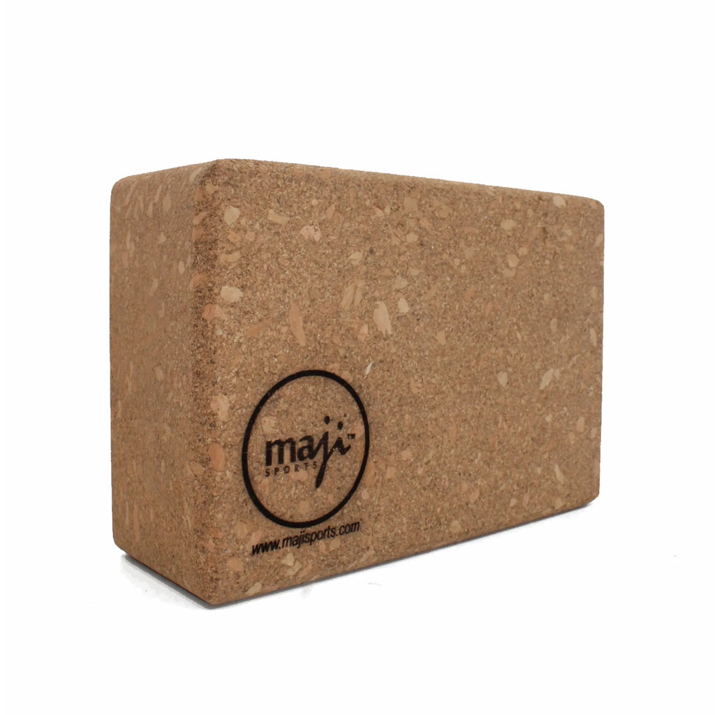 Carbonized Bamboo & Cork Yoga Block - Eco-Friendly Pilates Support Block