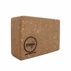Carbonized Bamboo & Cork Yoga Block - Eco-Friendly Pilates Support Block