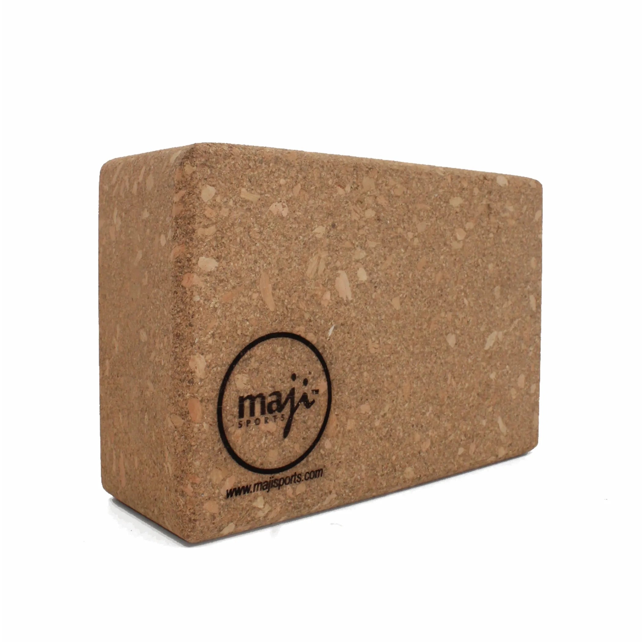 Carbonized Bamboo & Cork Yoga Block - Eco-Friendly Pilates Support Block