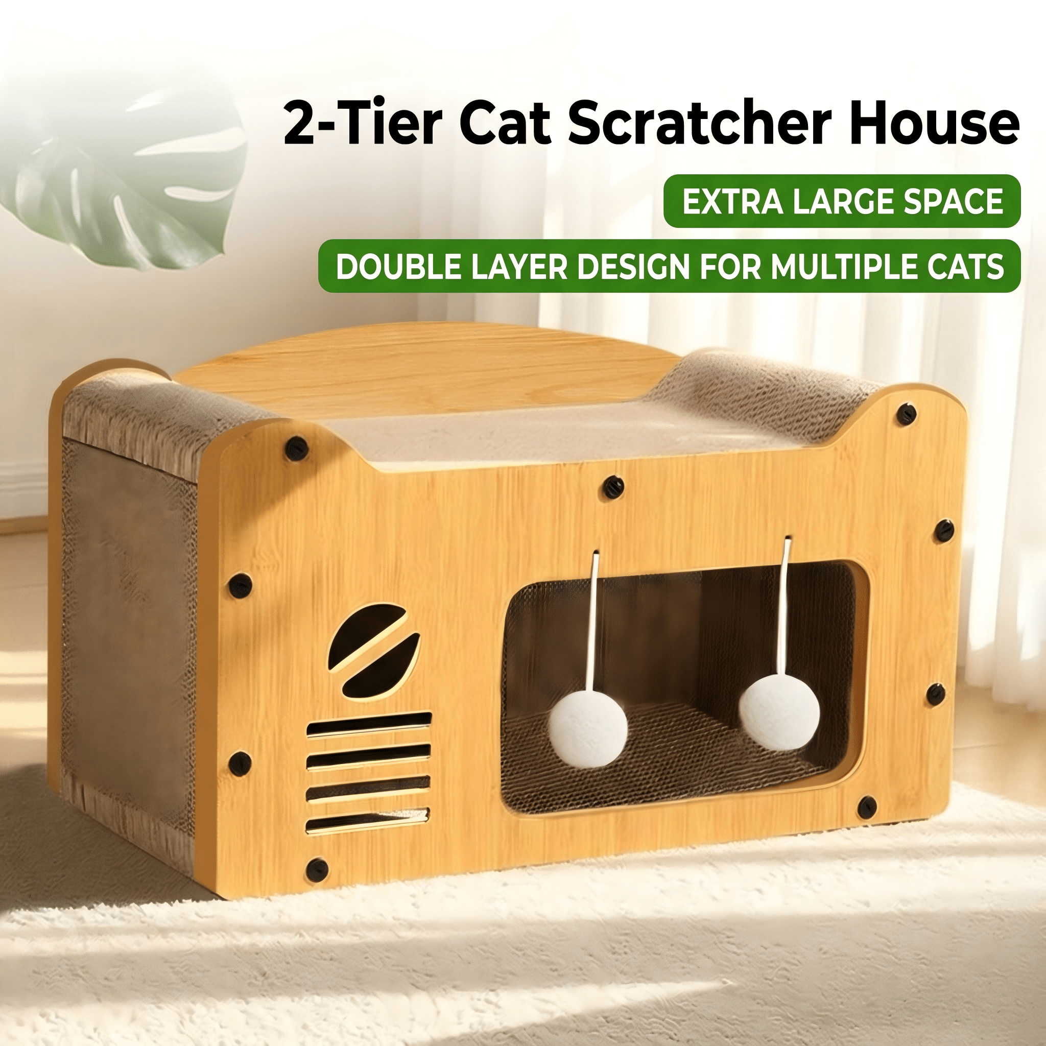 Multi-Style Double-Layer Cat Scratcher House