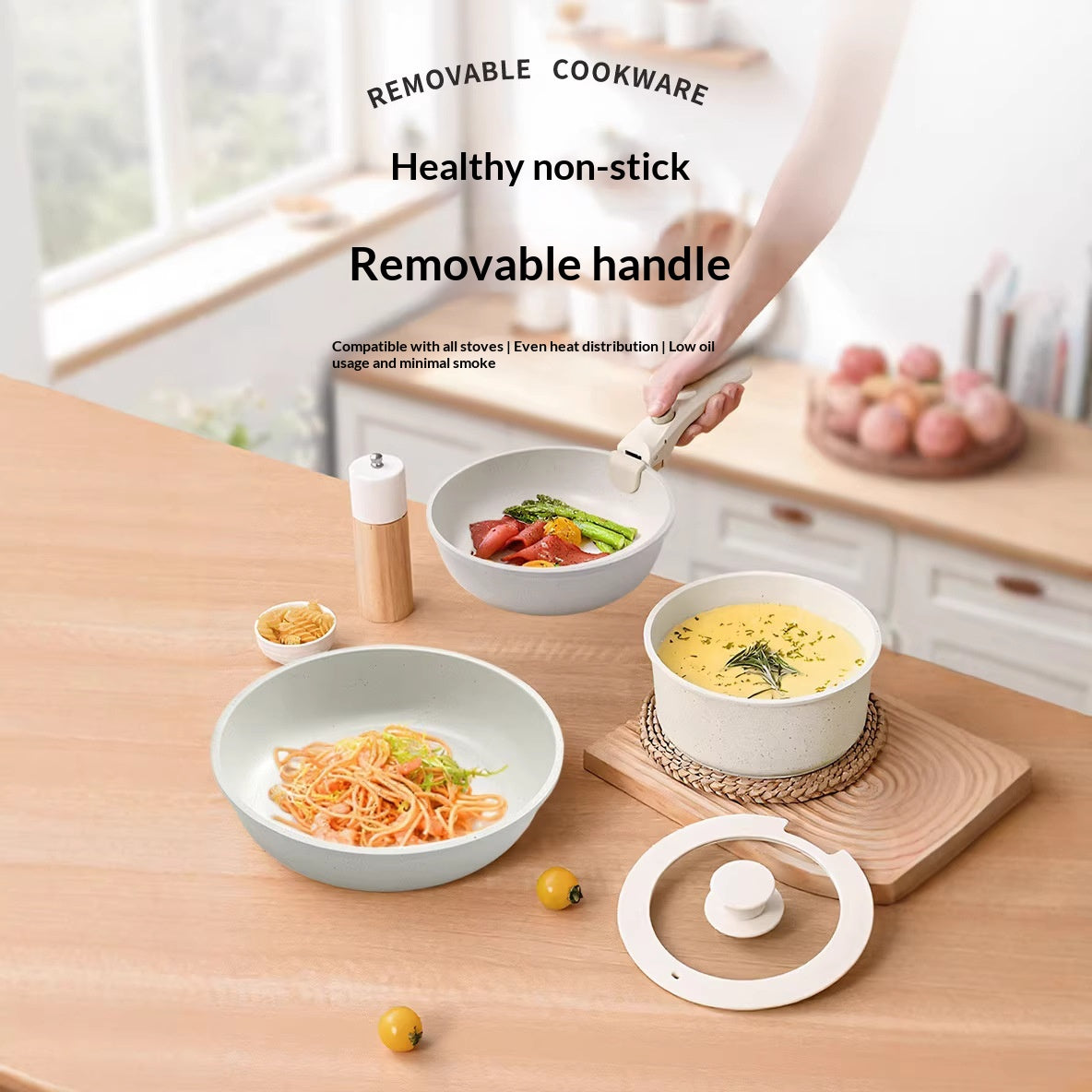 Newest Household Non-stick Cast-iron Frying Pan Set