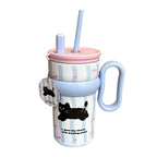 Cute Mug Desk Cup Highly Stylish Straw Cup Stainless