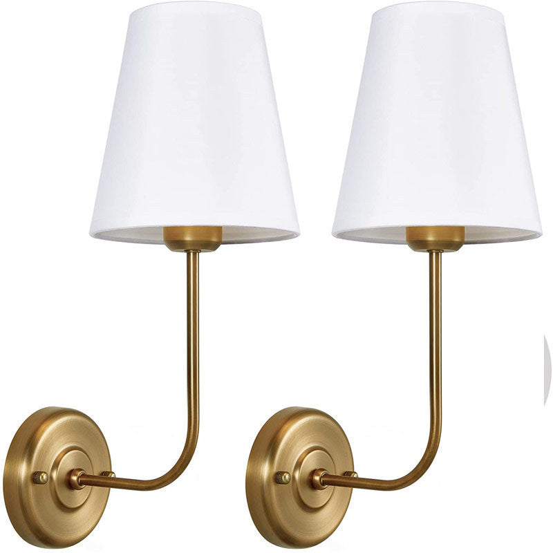 Simple Vintage Corridorwalkway Fabric-shade Wall Lamp