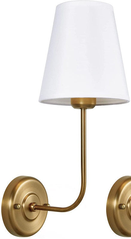 Simple Vintage Corridorwalkway Fabric-shade Wall Lamp
