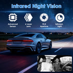 WiFi FHD 1080P 3 Channel Car Dash Cam Front
