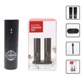 2x Electric Salt And Pepper Grinder LED Auto Mill