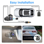 WiFi FHD 1080P 3 Channel Car Dash Cam Front