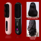 Portable Cordless Straightener Hair Comb Electric Negative Ion Anti