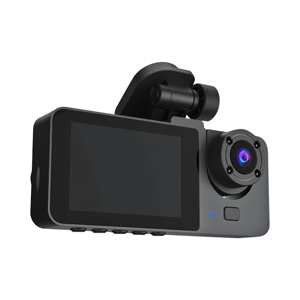 3 Channel Dash Cam Front Inside Rear Vehicle Driving