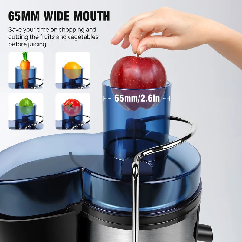 Cold Press Juicer Machine — Wide Feed Chute for Fruits & Vegetables