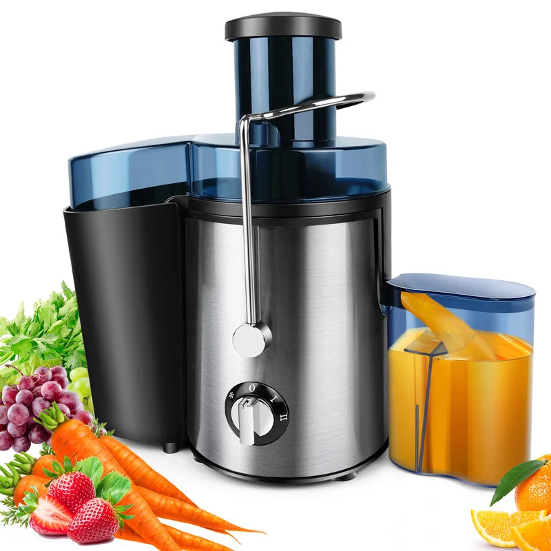 Cold Press Juicer Machine — Wide Feed Chute for Fruits & Vegetables
