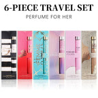 6pcs Women's Eau De Parfum Travel Set - Long-Lasting