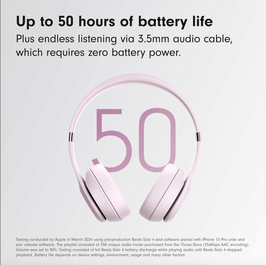Beats Solo 4 – Wireless Bluetooth On-Ear Headphones – Cloud Pink - Soundmali
