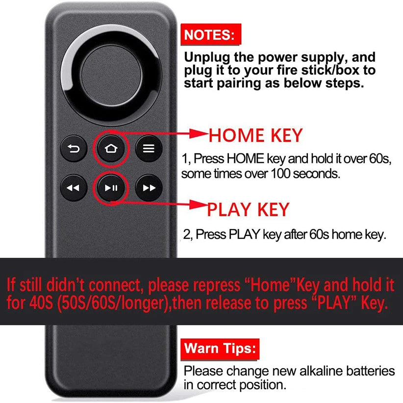 Wireless Bluetooth CV98LM Remote Controls for Amazon Fire TV Stick and Box - Soundmali